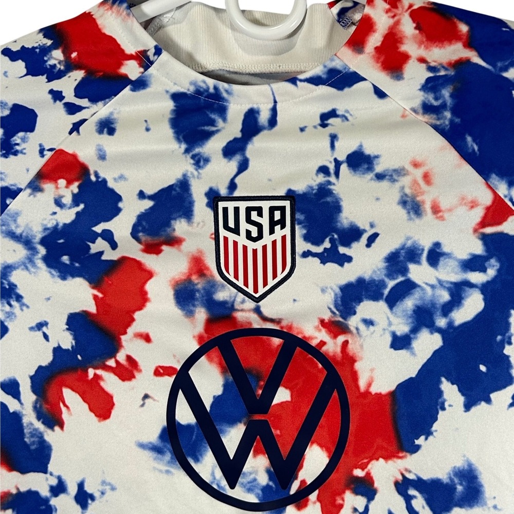 Nike Kids USA Soccer Tie VW Crest Logo Training Jersey DM9625-101 Youth XL